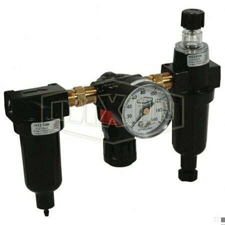 DIXON Wilkerson by Miniature Combination Unit without Sight Gauge, 1/4 in Port, 20 SCFM Flow Rate, Zinc Bo C03-02MMB